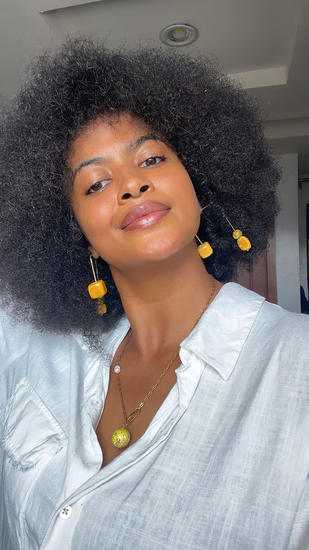 Yellow splash three way necklace