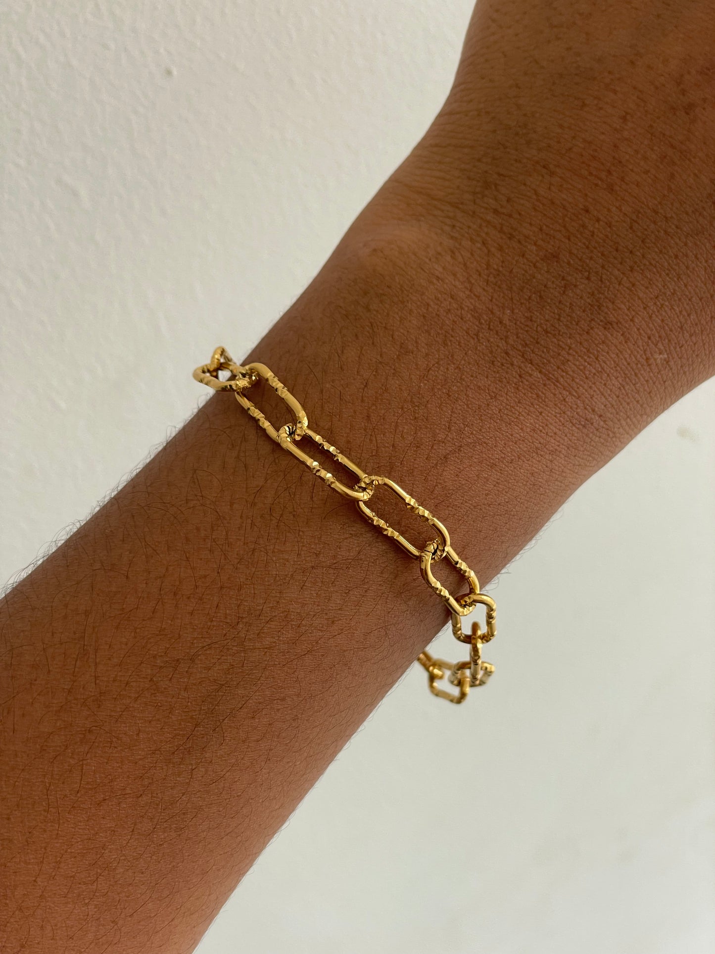 Textured Paper Clip Chain Bracelet-Kelly Praise