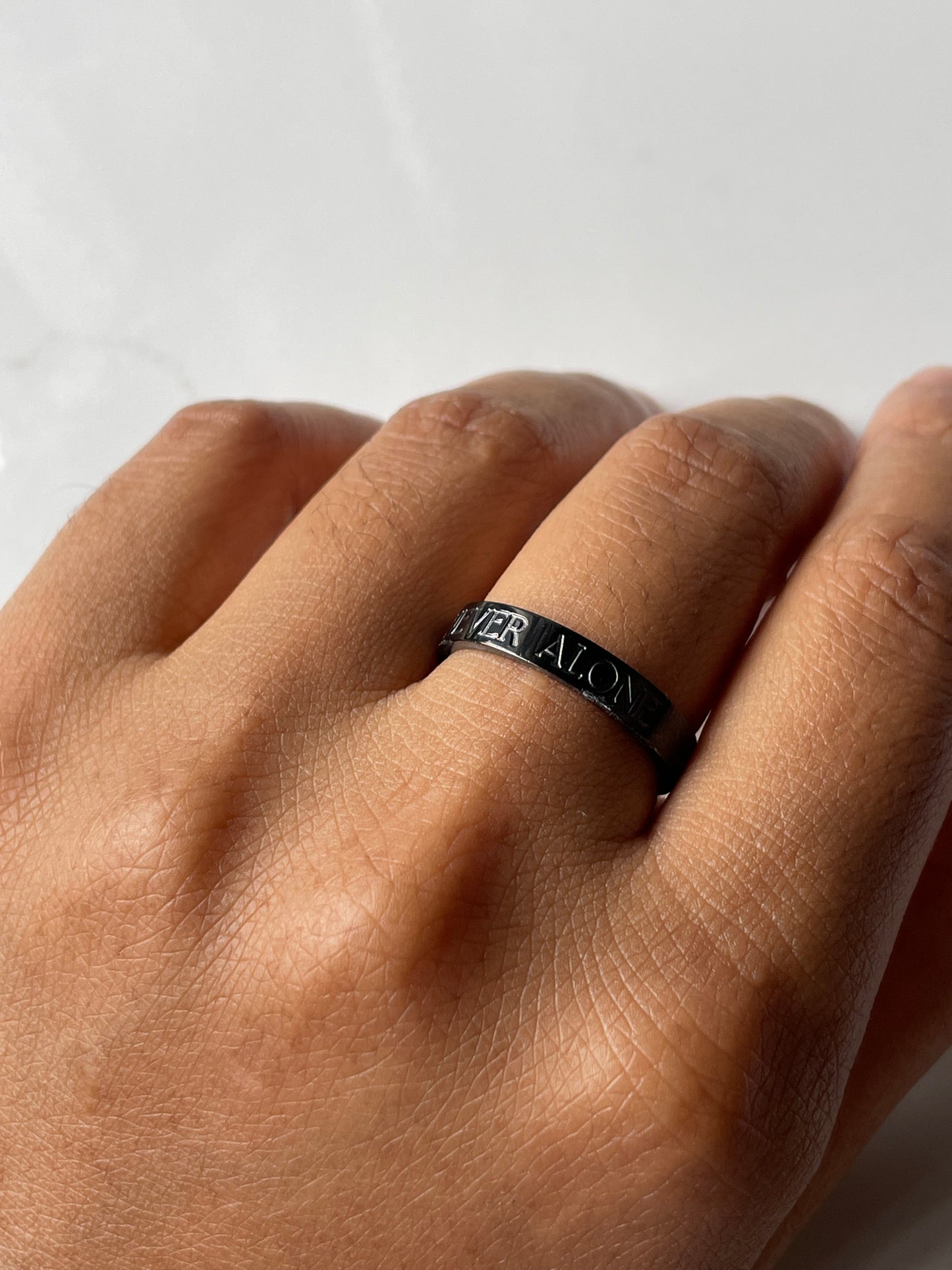 'Never Alone' Mini Affirmation ring-Kelly Praise