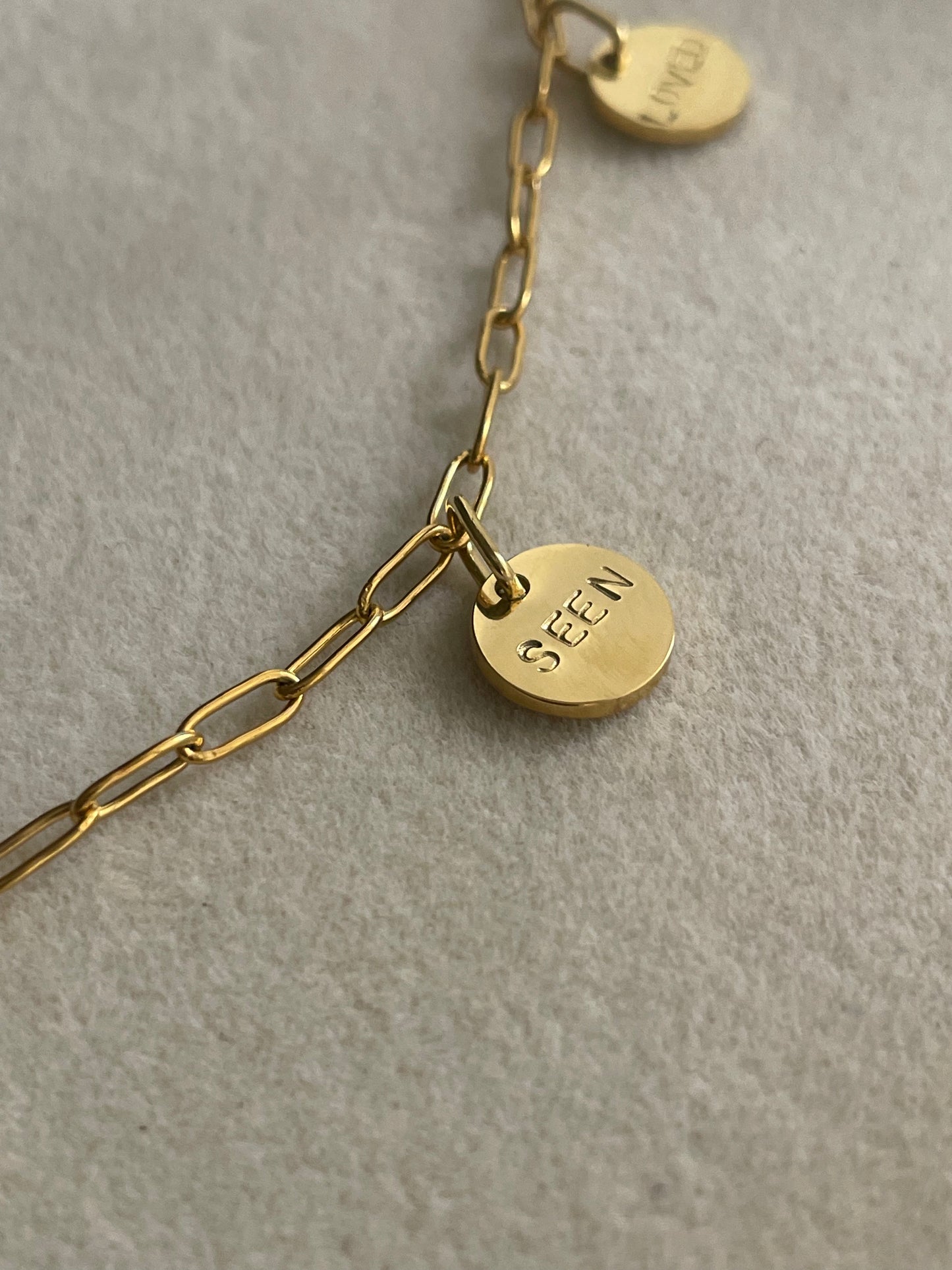 Affirmation charm bracelet (customizable)