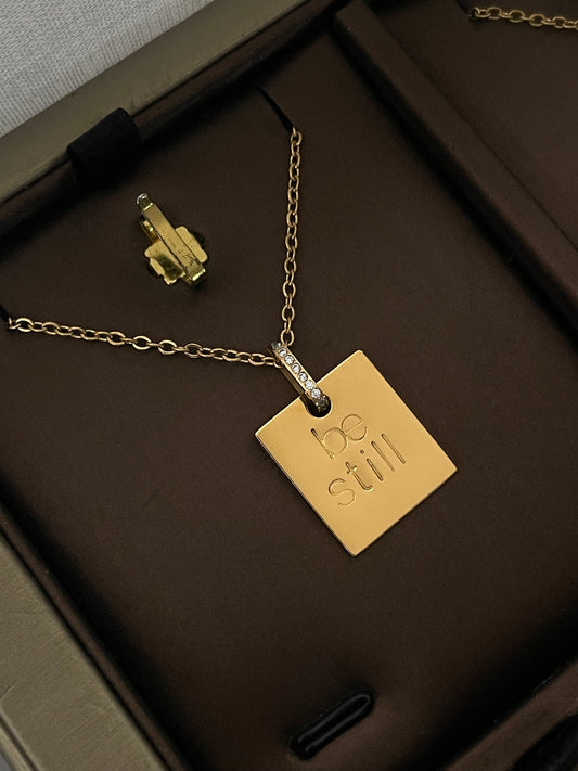 Grace Block affirmation Necklace