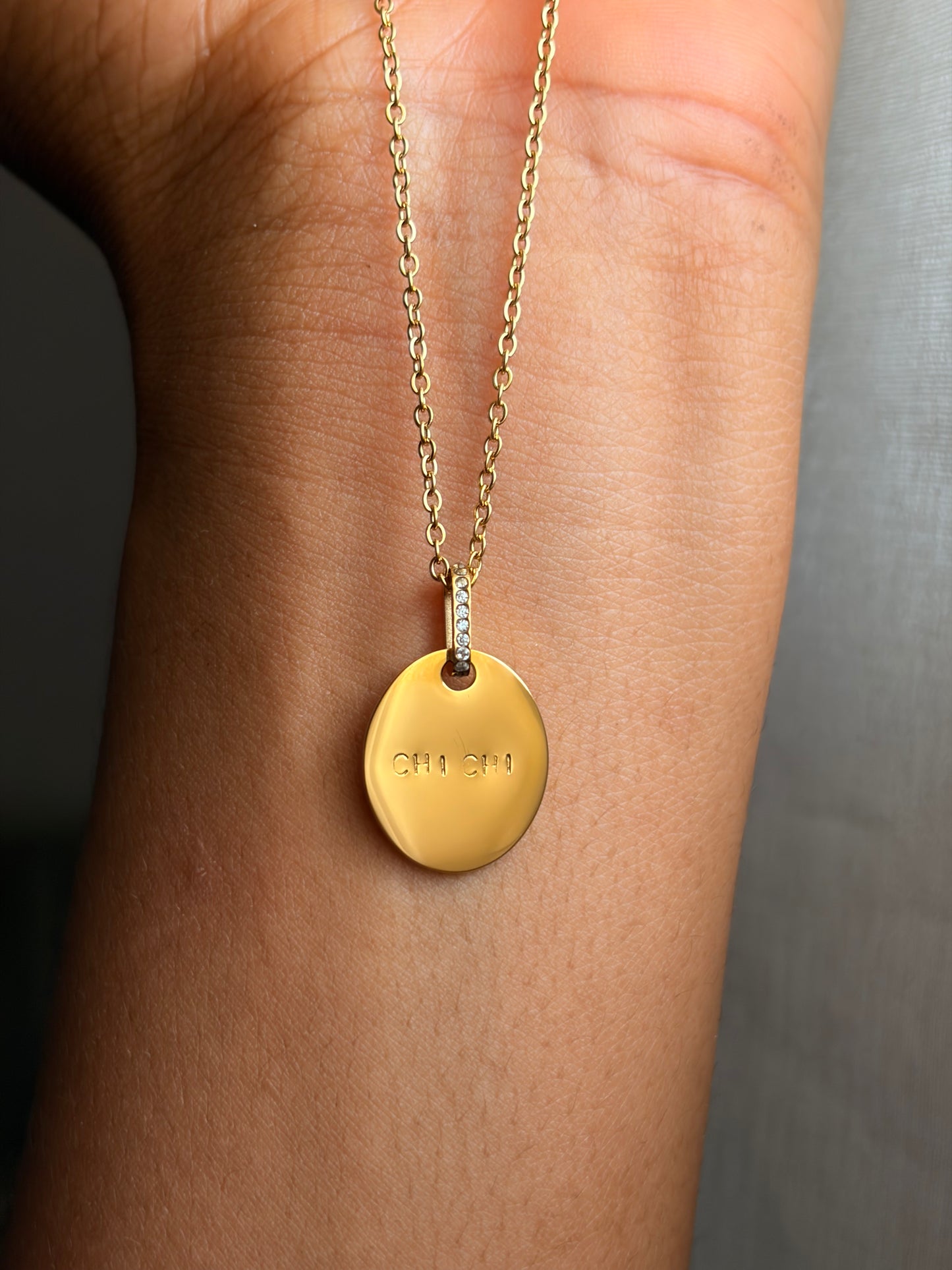 Oval affirmation pendant