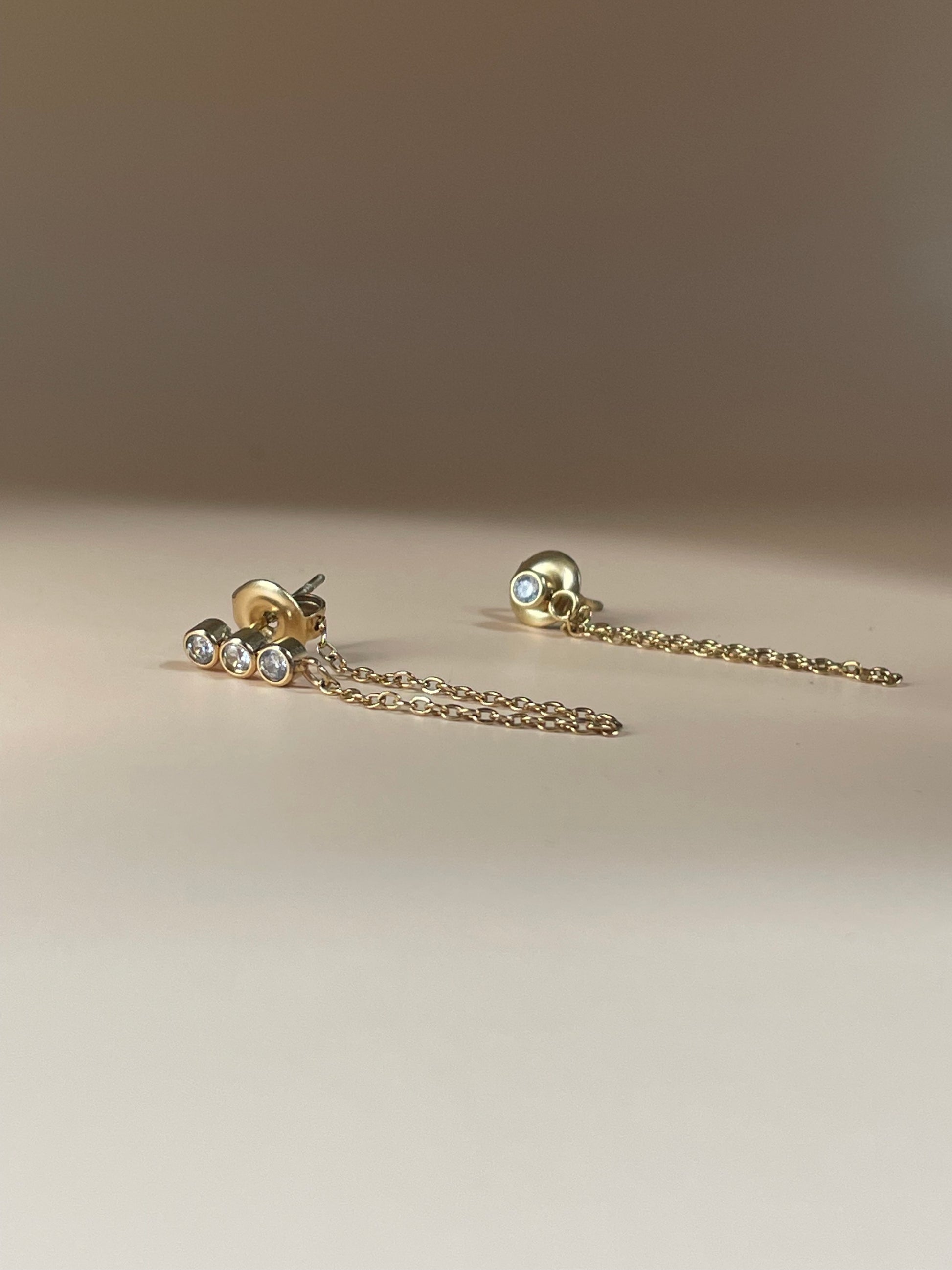 Stud Earrings Soo Kee Earrings Ki Assymetrical Chain Earrings