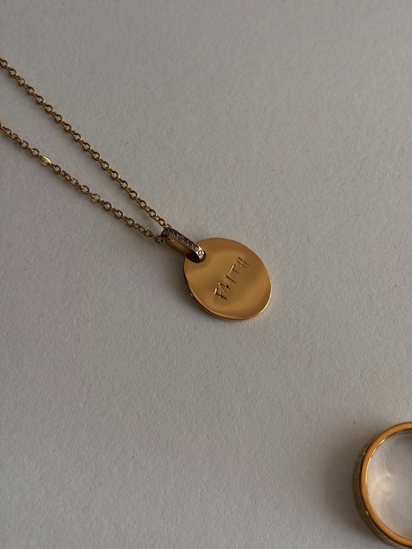 Oval affirmation pendant