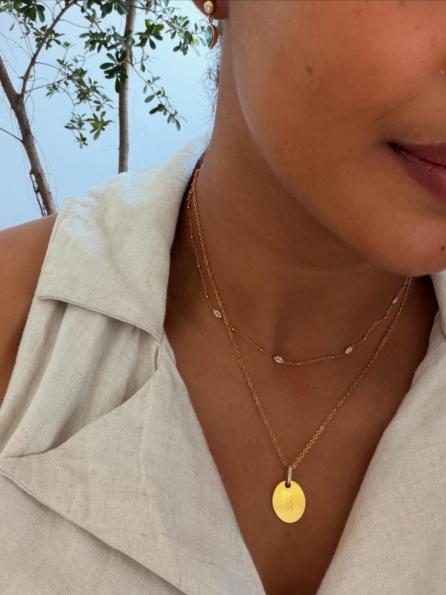 Oval affirmation pendant
