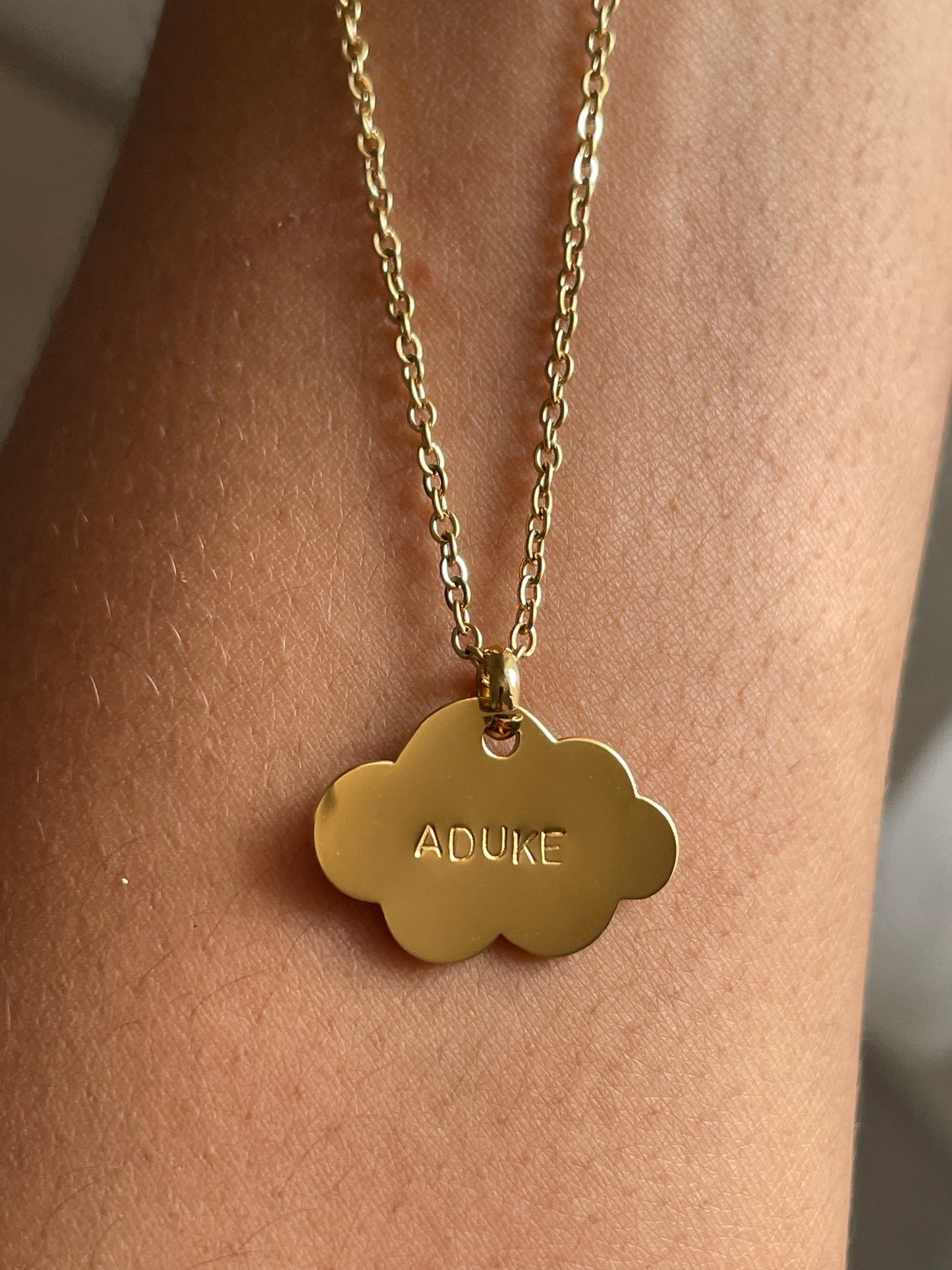 Guiding cloud affirmation necklace
