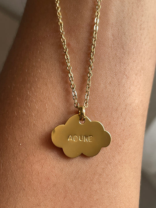 Guiding cloud affirmation necklace