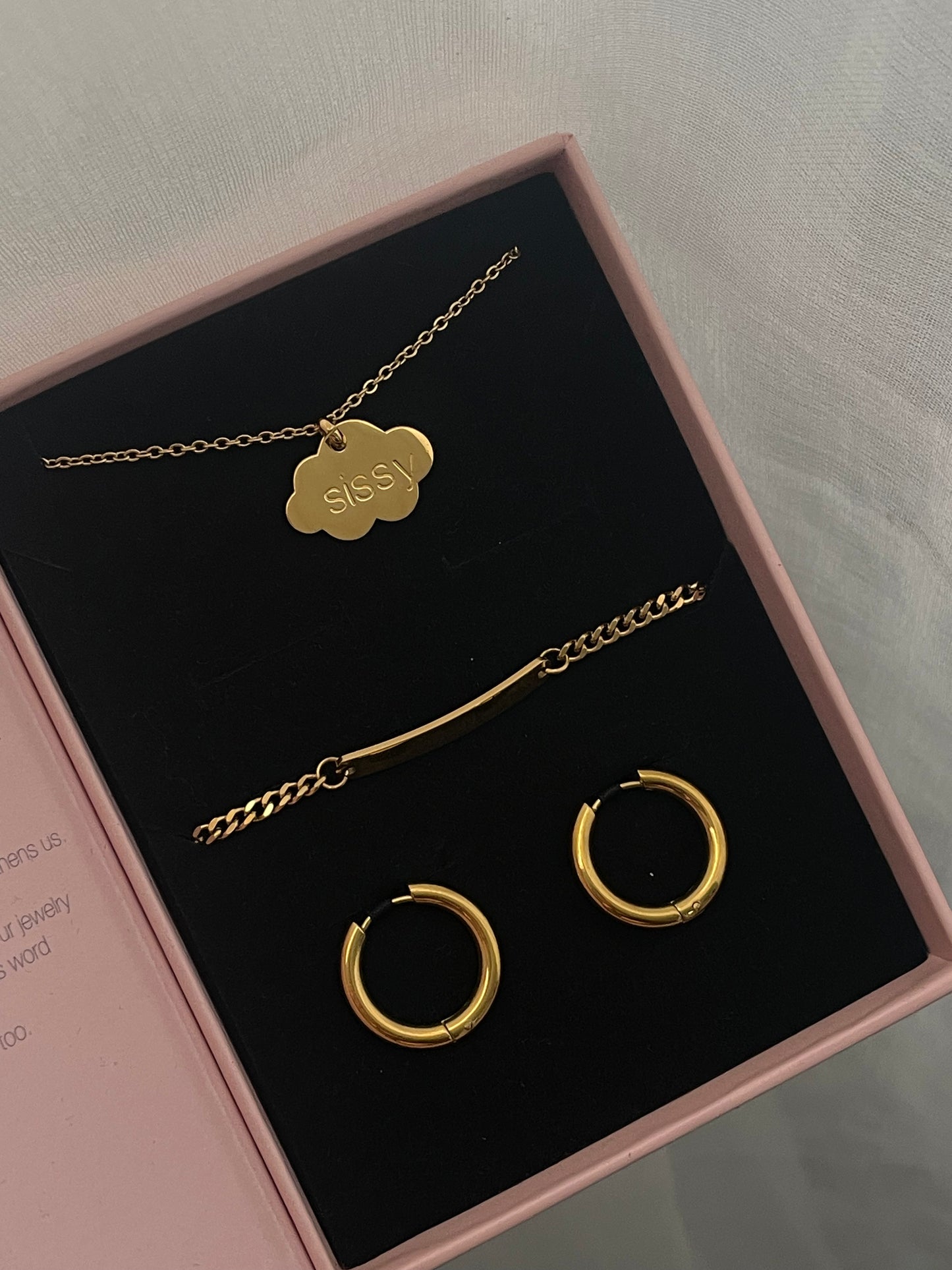 Trinity set  (Necklace + Bracelet + Earrings)
