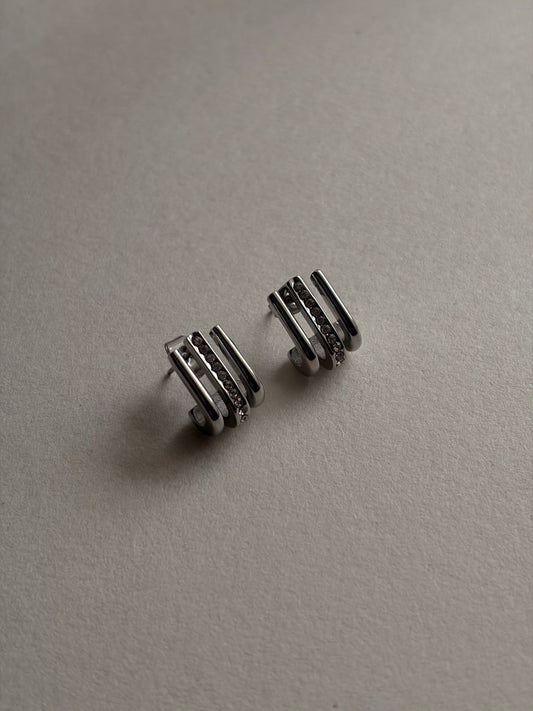 Trio Stud earrings silver