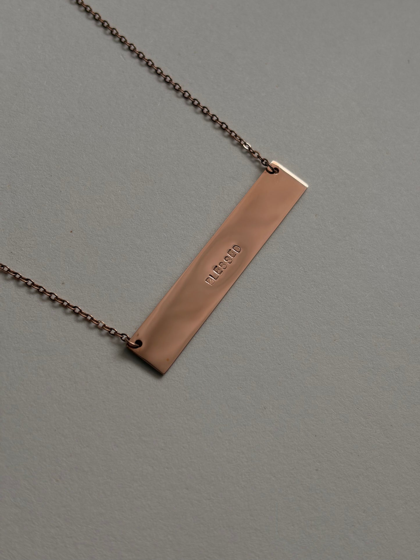 Rosegold bar necklace Maxi (Customizable)