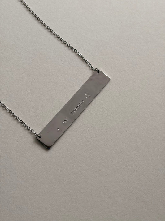 Silver bar necklace Maxi (Customizable)