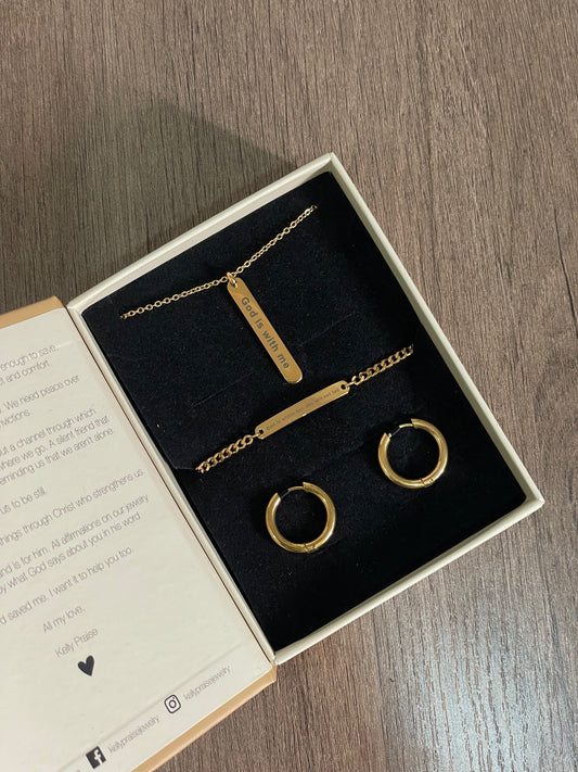 Trinity set  (Necklace + Bracelet + Earrings)