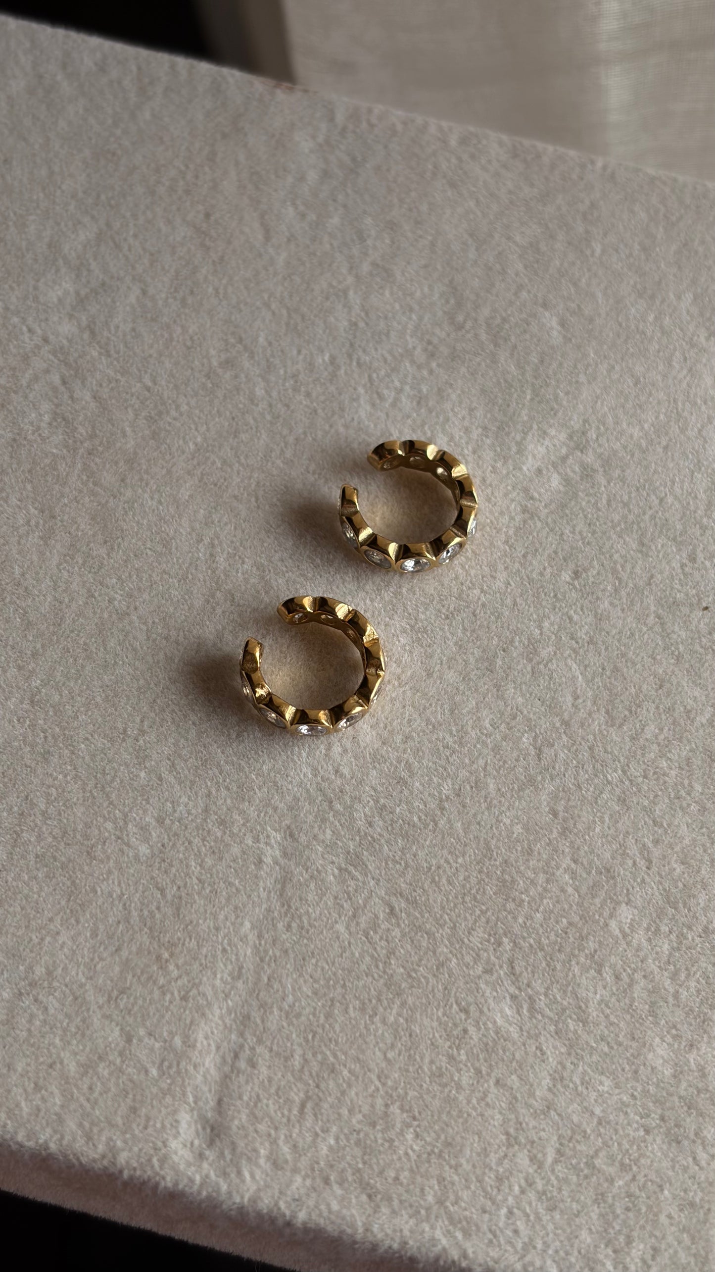 Bezel ear cuffs (pair)