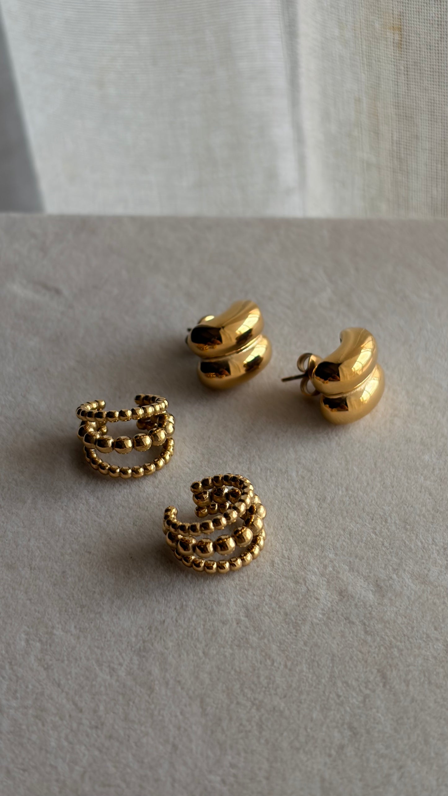 Trio beaded ear cuff