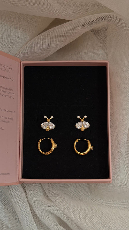 Queen bee earrings set