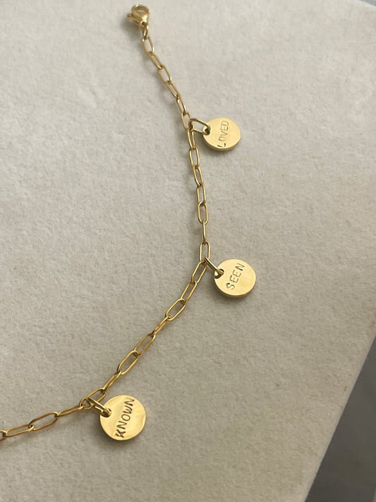 Affirmation charm bracelet (customizable)