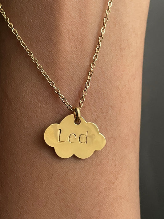 Guiding cloud affirmation necklace